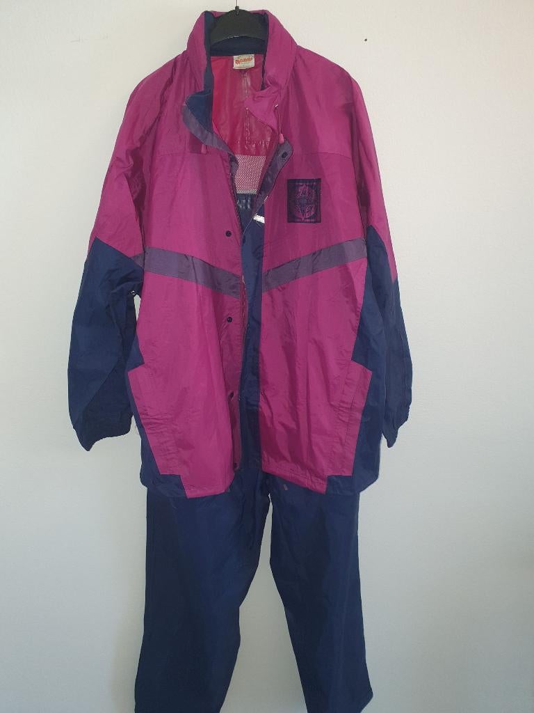 Regenpak Robey mt. L paars-donkerblauw met PVC binnenzijde, Ophalen of Verzenden, Zo goed als nieuw, Regenpak, Heren