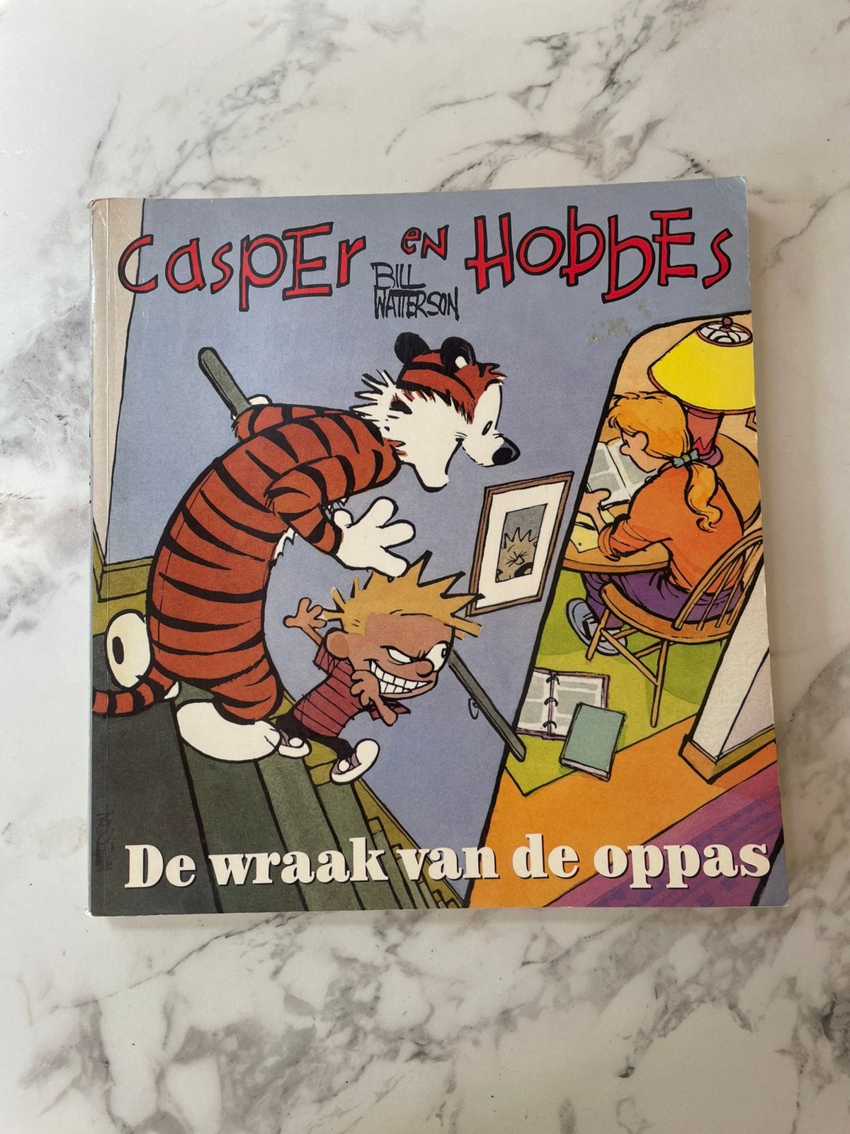 Casper en Hobbes - Wraak van de oppas, Eén stripboek, Ophalen of Verzenden, Gelezen