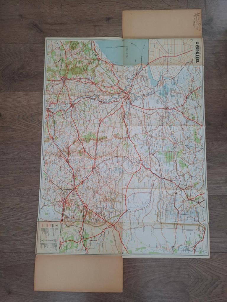 Overijssel Kompas, Boeken, Atlassen en Landkaarten, Gelezen, Landkaart, Nederland, 1800 tot 2000, Ophalen of Verzenden