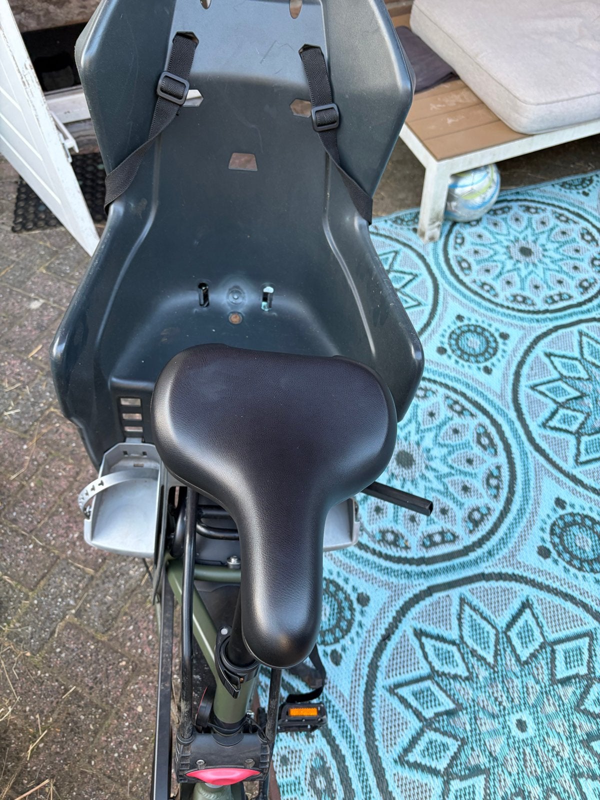 Polisport Gruvi Fietsstoeltje Achter - Veilig en Comfortabel, Ophalen, Achterzitje, 9 t/m 18 kg, Gebruikt