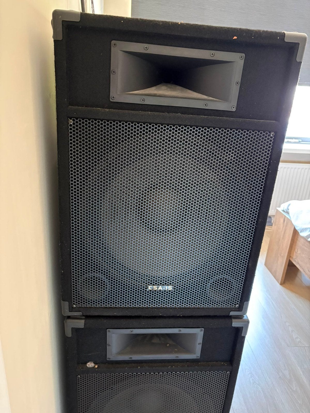 2x Skytec CSA15 actieve luidsprekers, Party speaker, Ophalen, 150 watt of meer, Overige merken