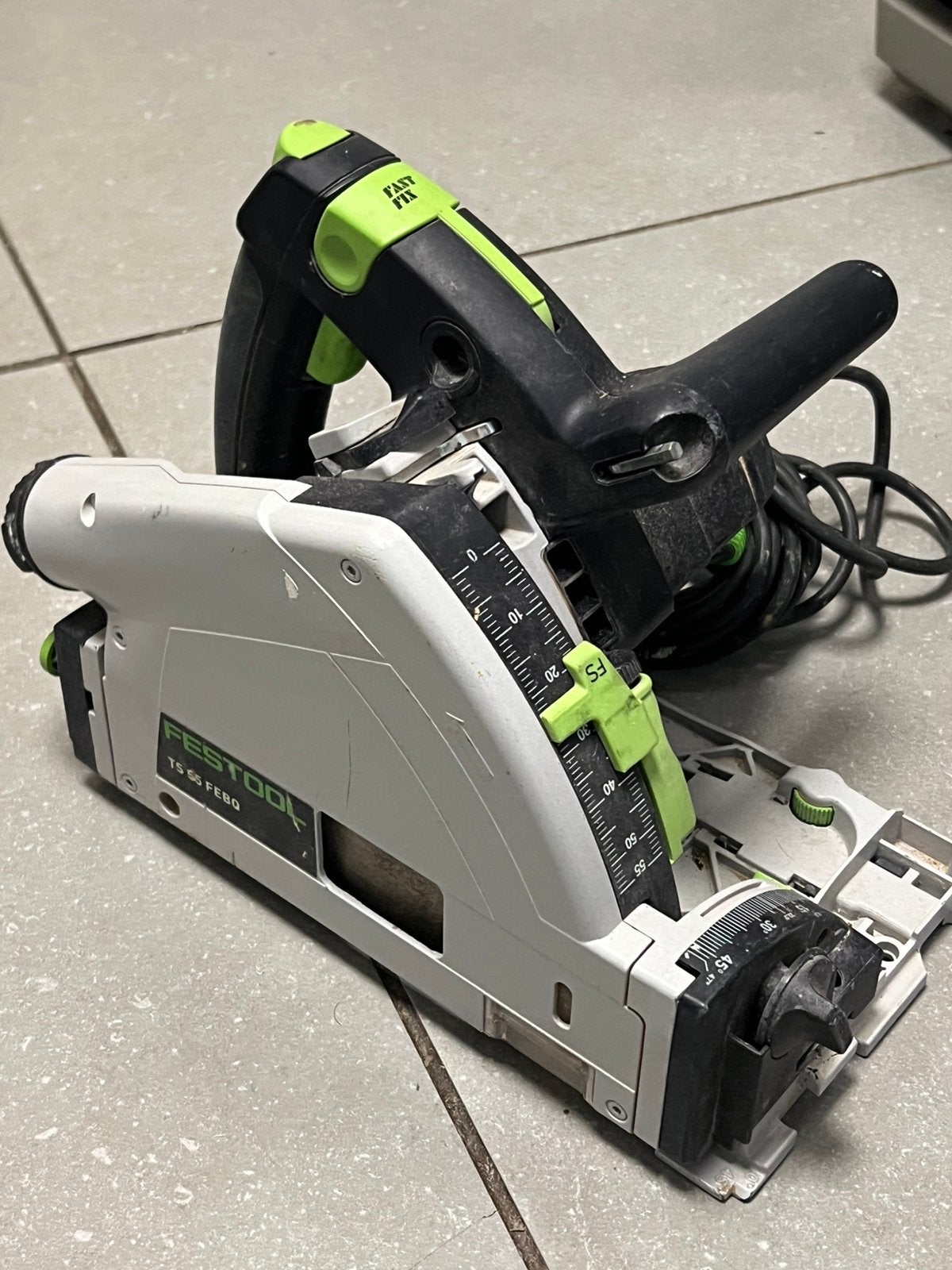 Festool TS 55 F EBQ invalzaag, Invalzaag, Ophalen of Verzenden, Zo goed als nieuw, 30 tot 70 mm
