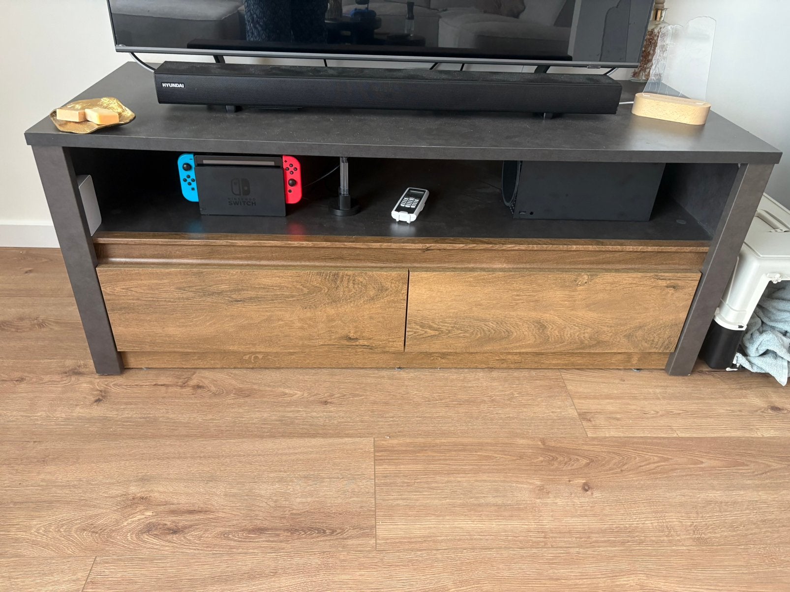 TV meubel meubella monaco, Ophalen, Gebruikt, 100 tot 150 cm, Minder dan 100 cm