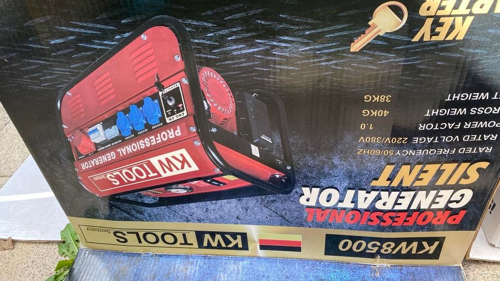Generator KW 8500 nieuw in doos!!, 100 liter of meer, Ophalen, Zo goed als nieuw, Minder dan 200 liter/min