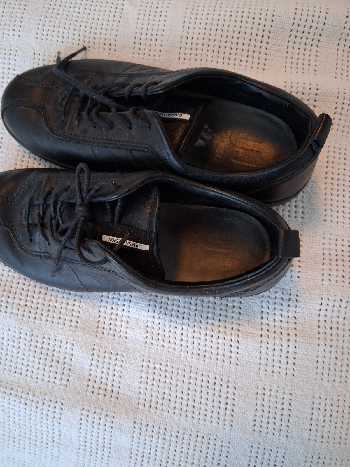 Zwarte Ecco schoenen maat 38, Ophalen of Verzenden, Gedragen, Zwart, Sneakers of Gympen
