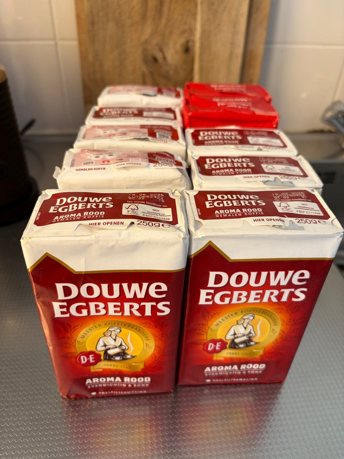 Douwe Egberts Koffie gemalen a 250 gram 10 stuks, Ophalen
