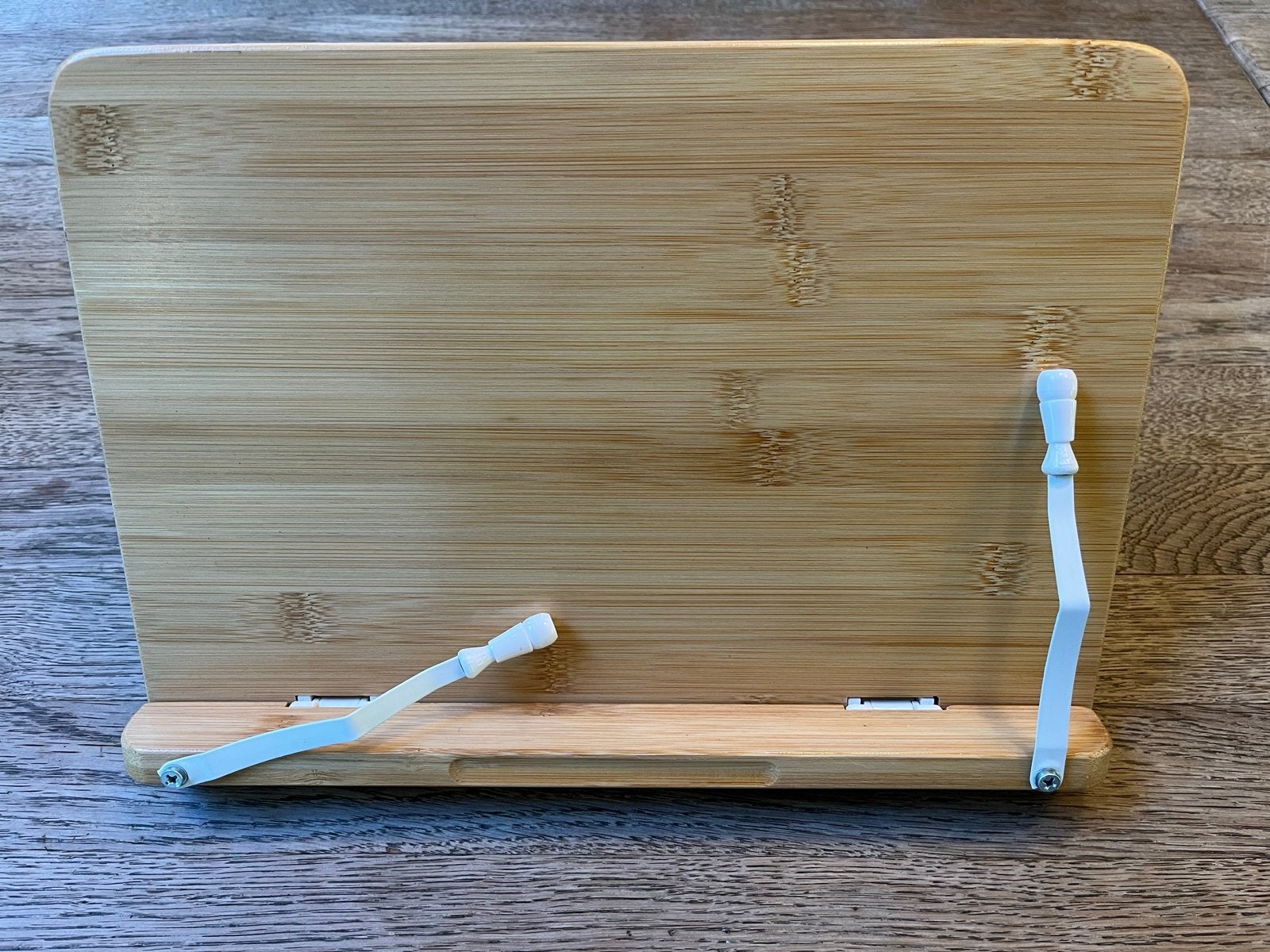 Bamboe standaard voor iPad of bladmuziek - Zo goed als nieuw, Ophalen of Verzenden, Zo goed als nieuw, In hoogte verstelbaar