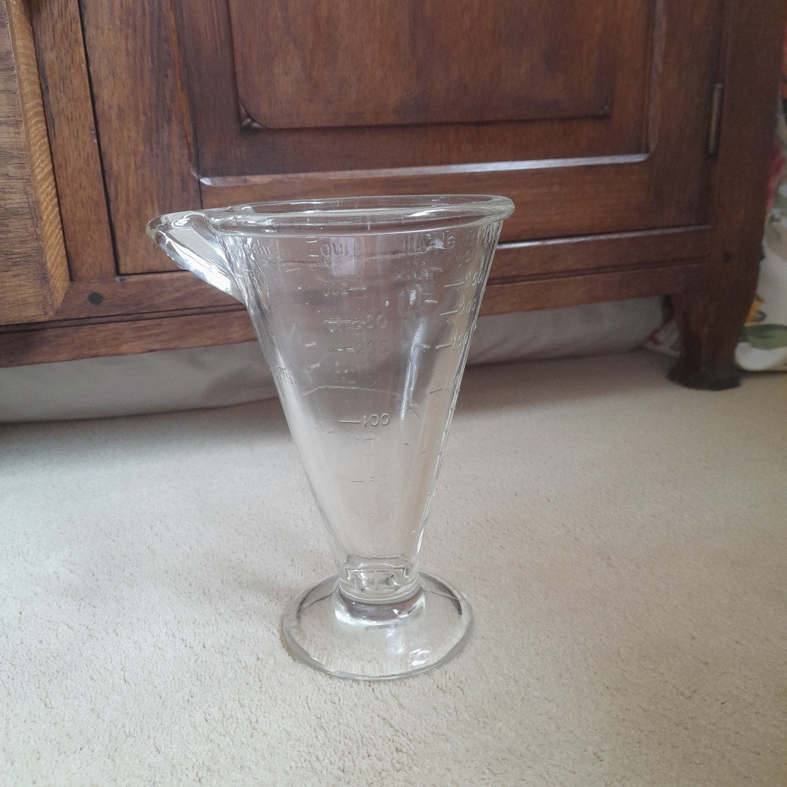 Vintage Glazen Maatkan - Keukenbenodigdheden, Antiek en Kunst, Antiek | Glas en Kristal, Ophalen of Verzenden