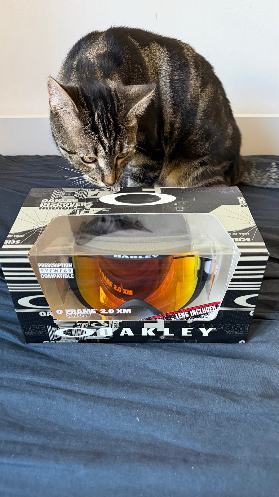 Nieuwe Oakley O Frame 2.0 XM Snow Skibril - Fire Iridium, Ophalen of Verzenden, Nieuw, Overige typen