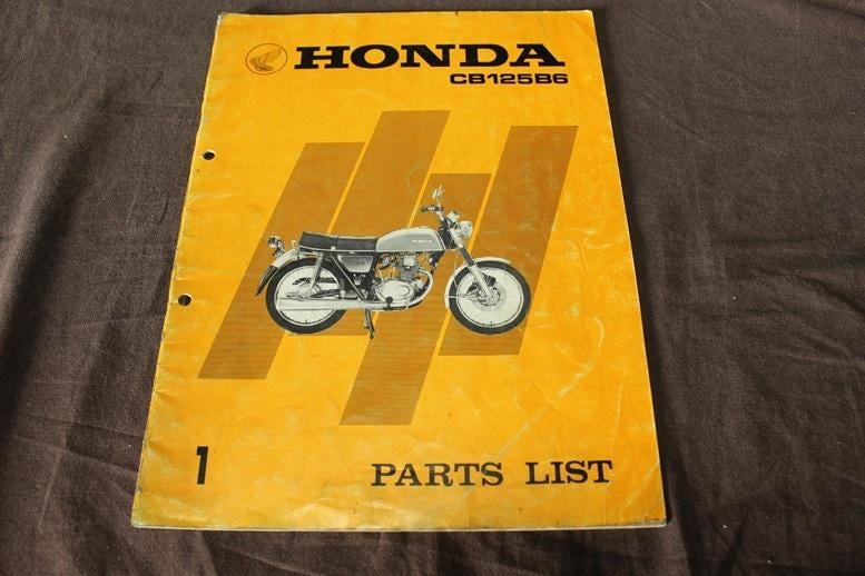 Honda CB125 B6 1974 F ED motorcycle parts list, Ophalen of Verzenden, Honda
