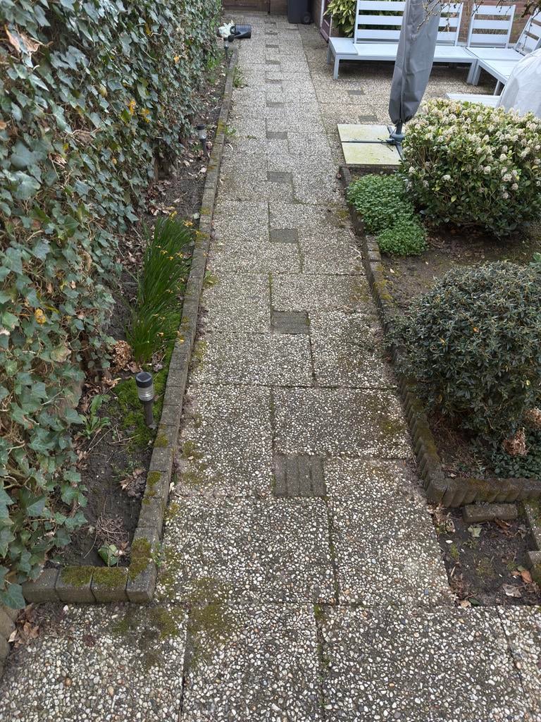 GRATIS 50 m2 grind tegels!, Tuin en Terras, Tegels en Klinkers, Ophalen of Verzenden, Zo goed als nieuw, Beton, Terrastegels