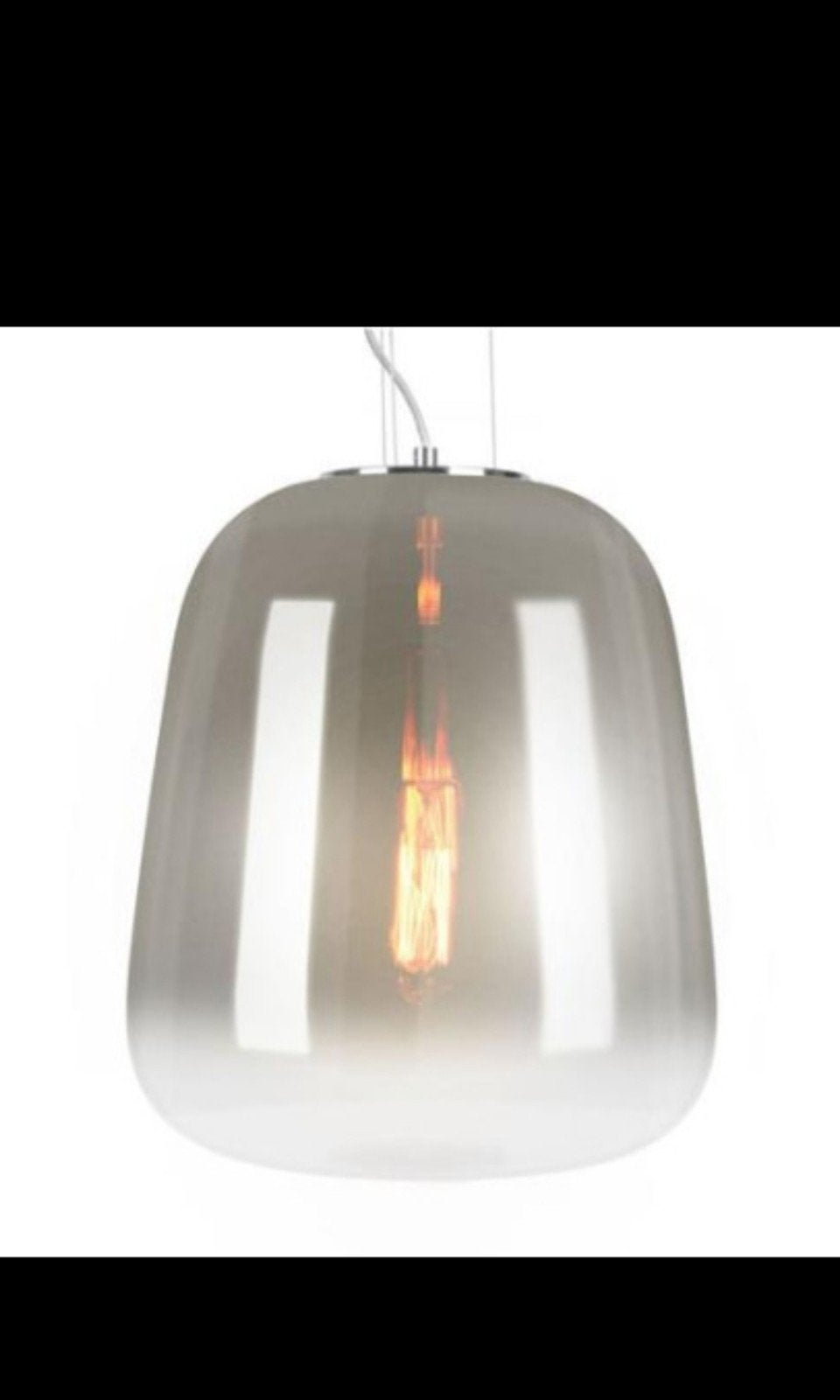 Leitmotiv Hanglamp Cone - Rookglas, Modern, Industrieel, Nieuw, Glas, E27 (groot)