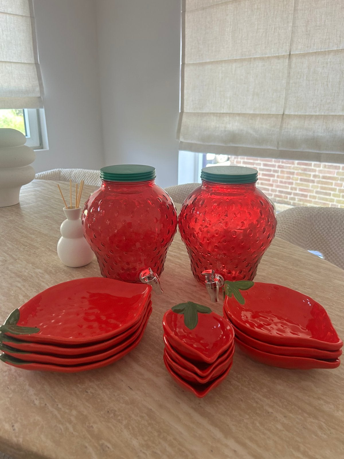 Aardbei servies, Ophalen, Zo goed als nieuw, Glas, Overige stijlen