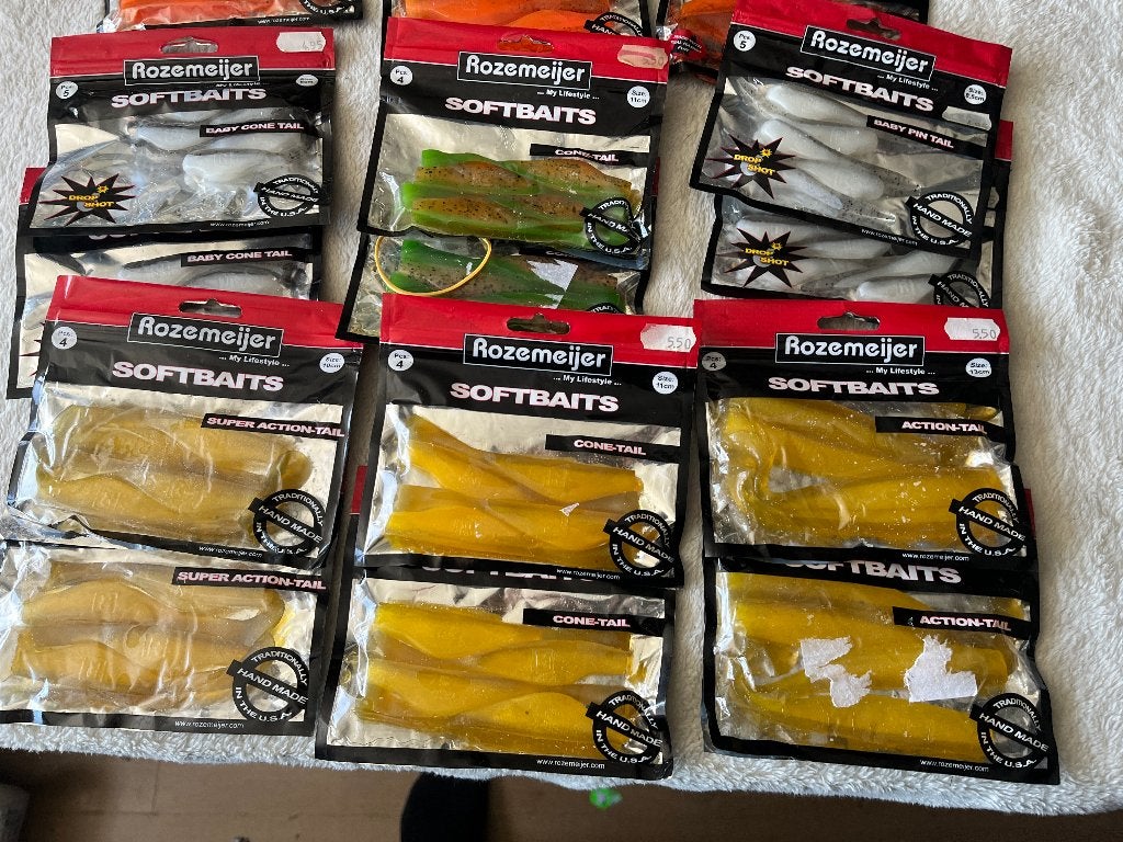 adv 922 / NIEUW mixset 18 pakjes shads ROZEMEIJER, Watersport en Boten, Hengelsport | Roofvissen, Ophalen of Verzenden, Nieuw