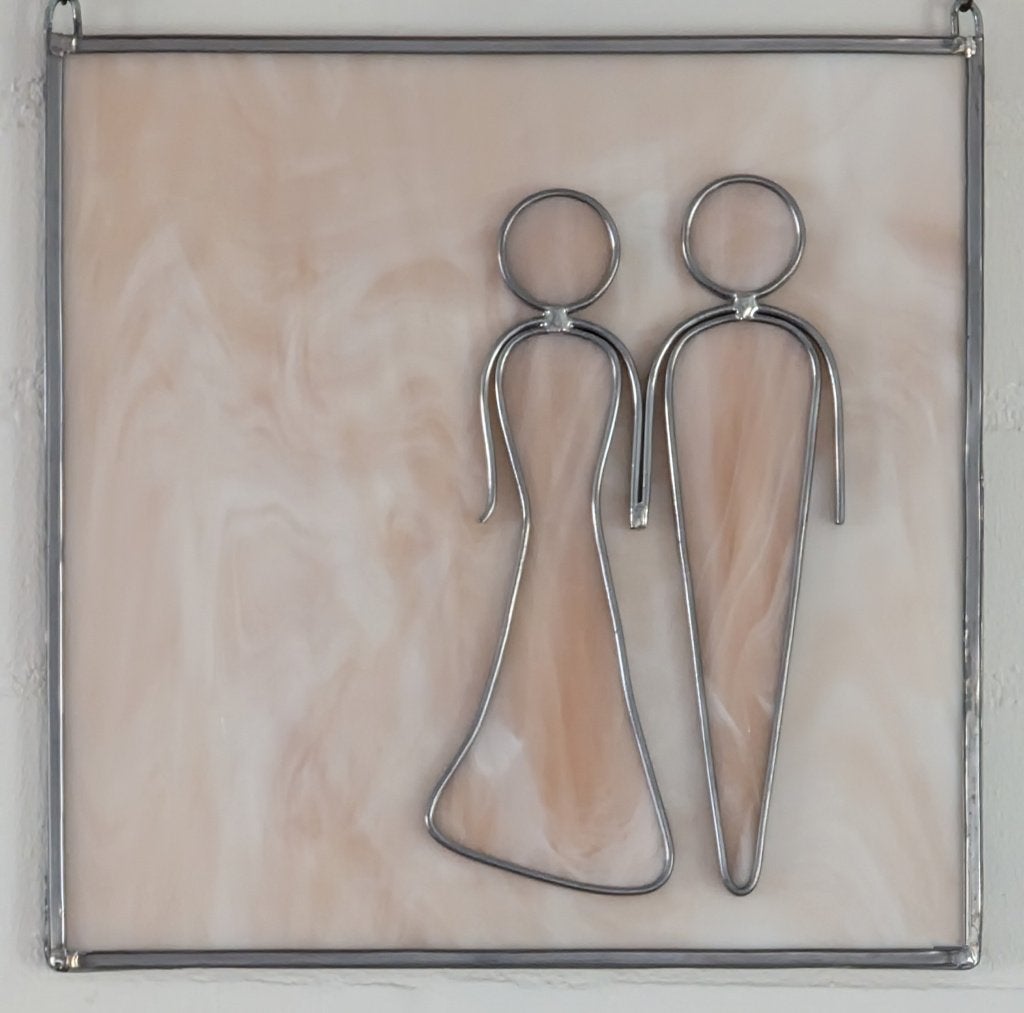 Glas in lood "Samen", Ophalen of Verzenden, Nieuw, Glas