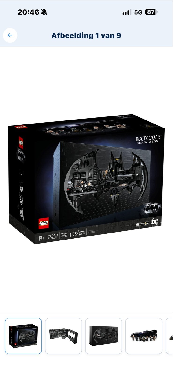LEGO Batcave Shadowbox 76252 - Nieuw in omdoos, Ophalen, Nieuw, Overige merken