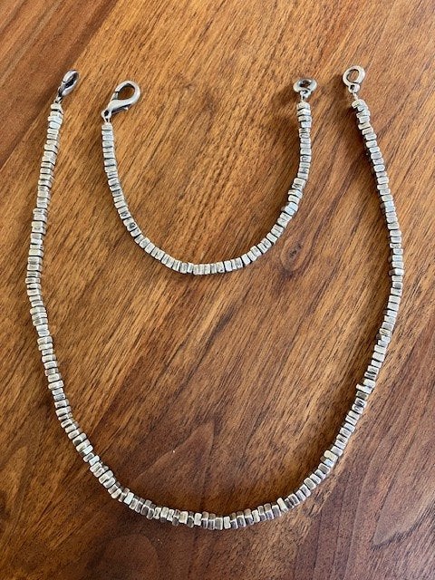 ketting/ armband, Ophalen of Verzenden, Zo goed als nieuw, Zilver, Overige materialen