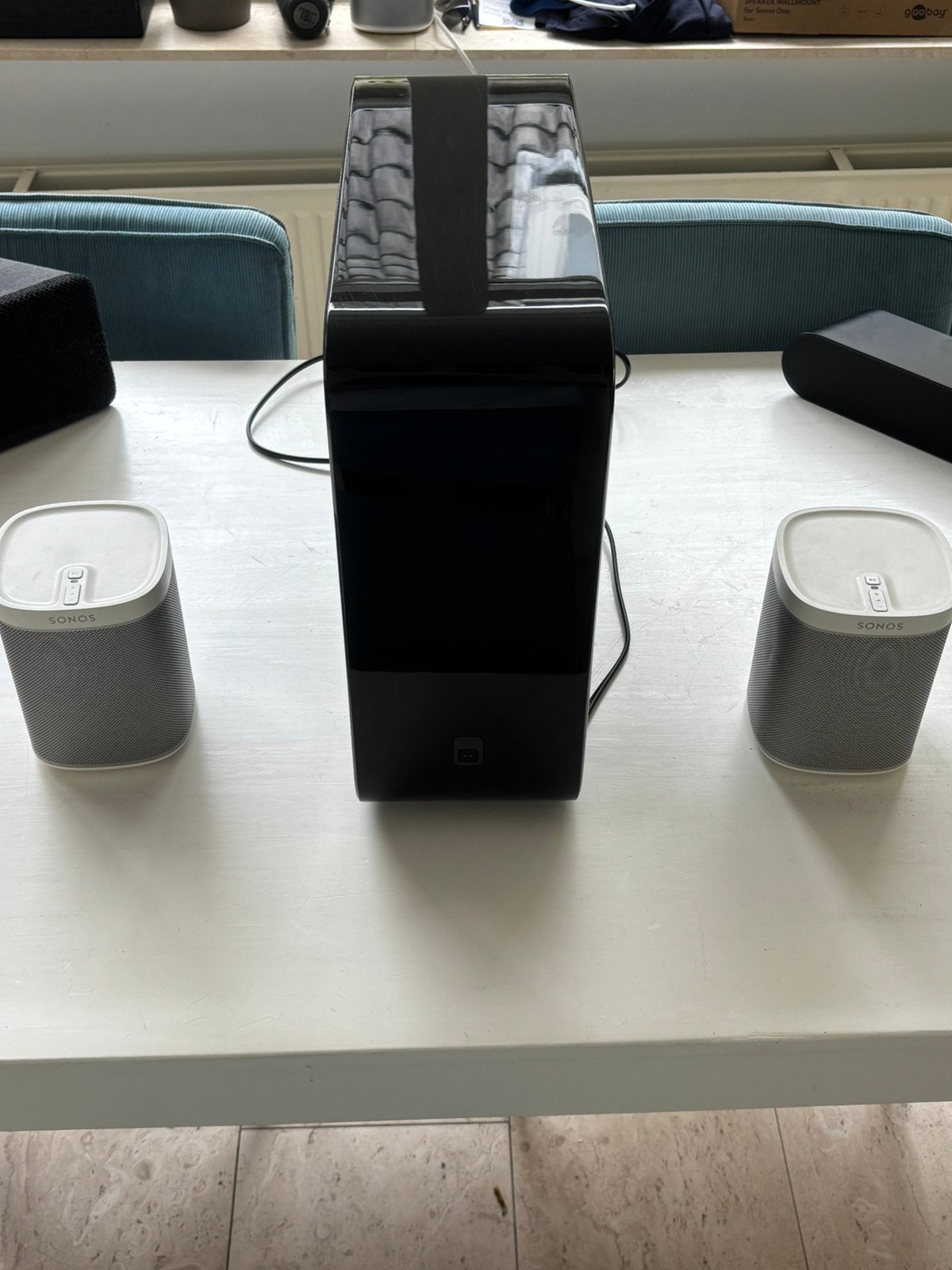 2x Sonos Play 1 Wit + Sub Gen 2 Zwart | Inclusief Garantie, Audio, Tv en Foto, Luidsprekers, Ophalen of Verzenden, Zo goed als nieuw