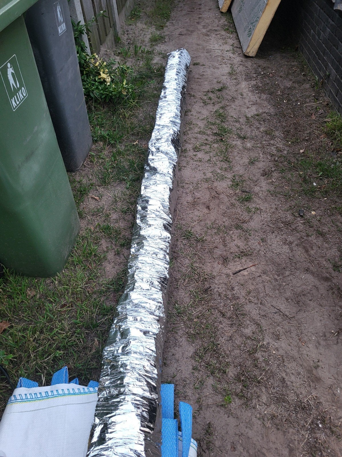 Geïsoleerde flexibele ventilatiebuis 3m, Ophalen