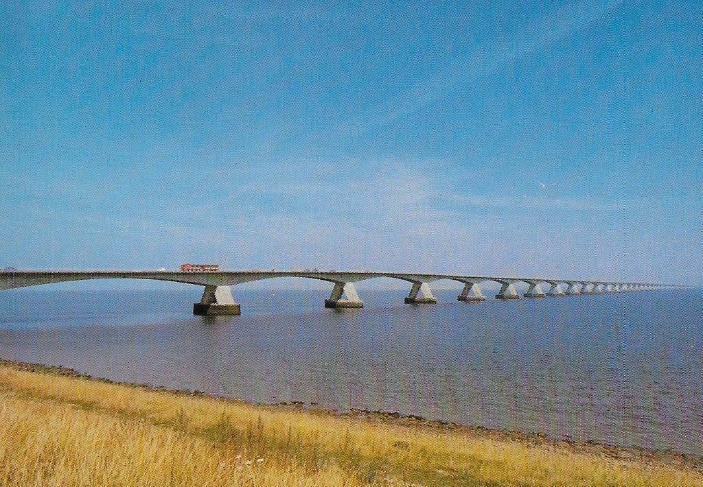 Colijnsplaat zeelandbrug gelopen ansichtkaart ( 120 ), Ophalen of Verzenden, 1980 tot heden, Gelopen