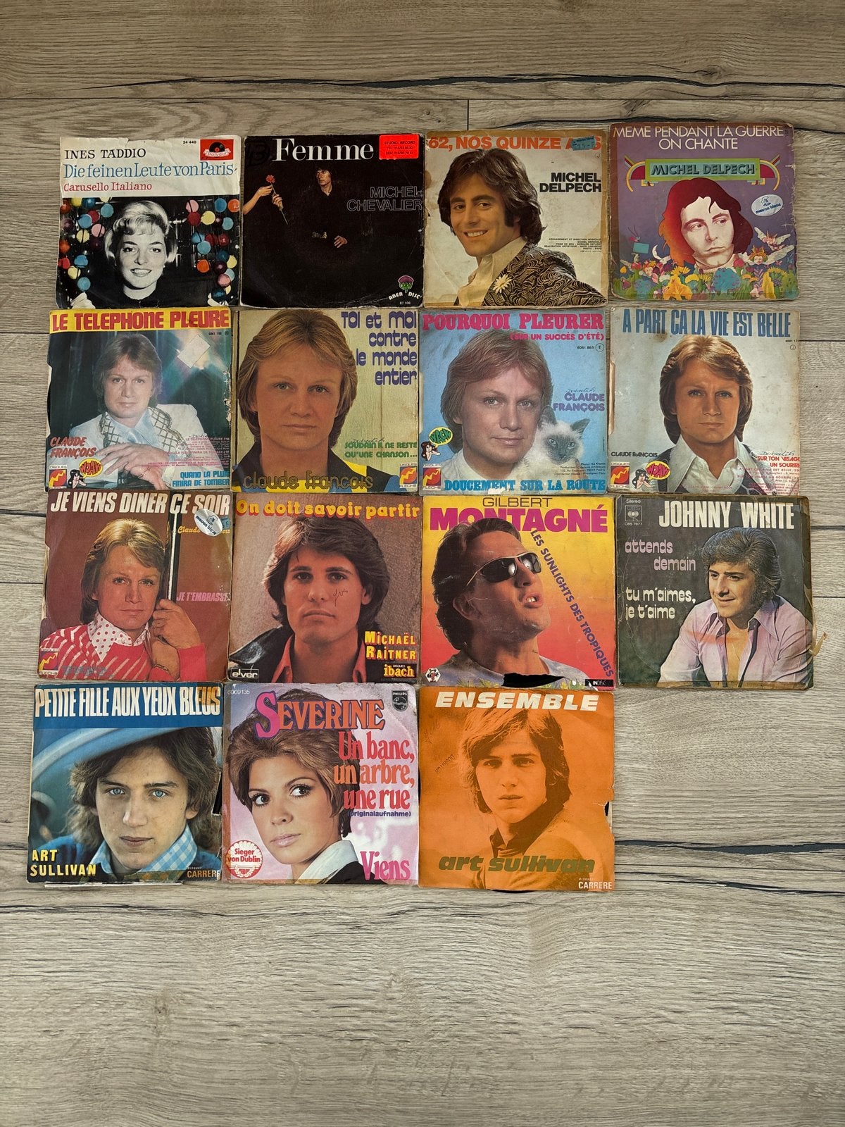 Vintage Franse 7 inch singles - Pop/Chanson collectie, Gebruikt, Pop, 7 inch, Ophalen of Verzenden