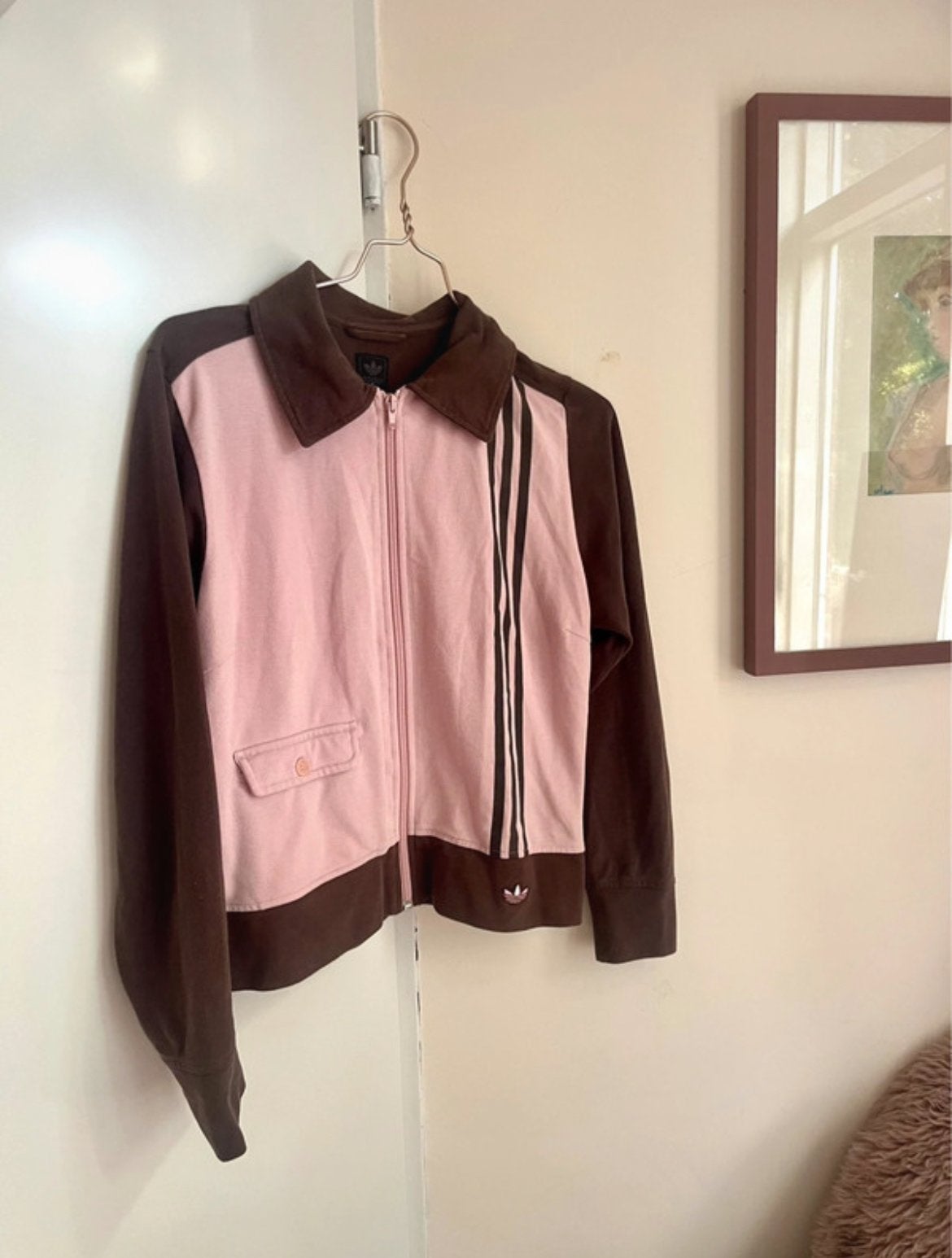 Vintage adidas vest maat M-L, Ophalen of Verzenden, Gedragen, Maat 42/44 (L), Roze