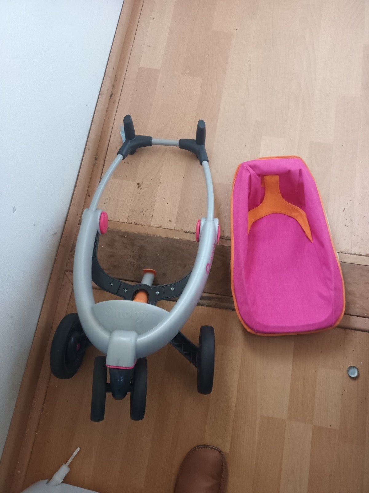 Smoby 3-in-1 driewieler/wandelwagen met zitje, Ophalen of Verzenden, Gebruikt