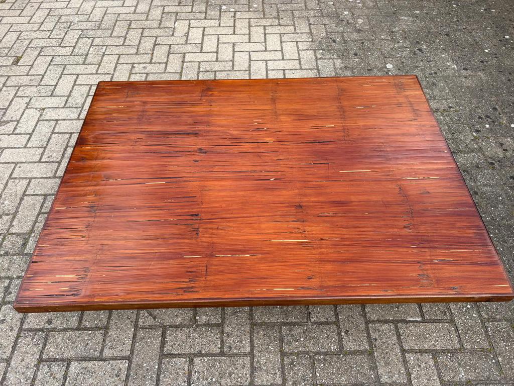 🩷 Axel Vervoordt bamboe vintage design salontafel, Ophalen, Gebruikt, Minder dan 50 cm, Rechthoekig