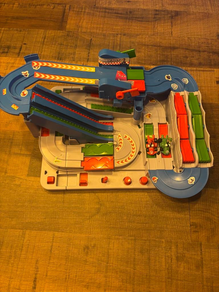 Mario Kart Racebaan - Complete Set met Auto's, Overige merken, Racebaan, Ophalen of Verzenden, Zo goed als nieuw