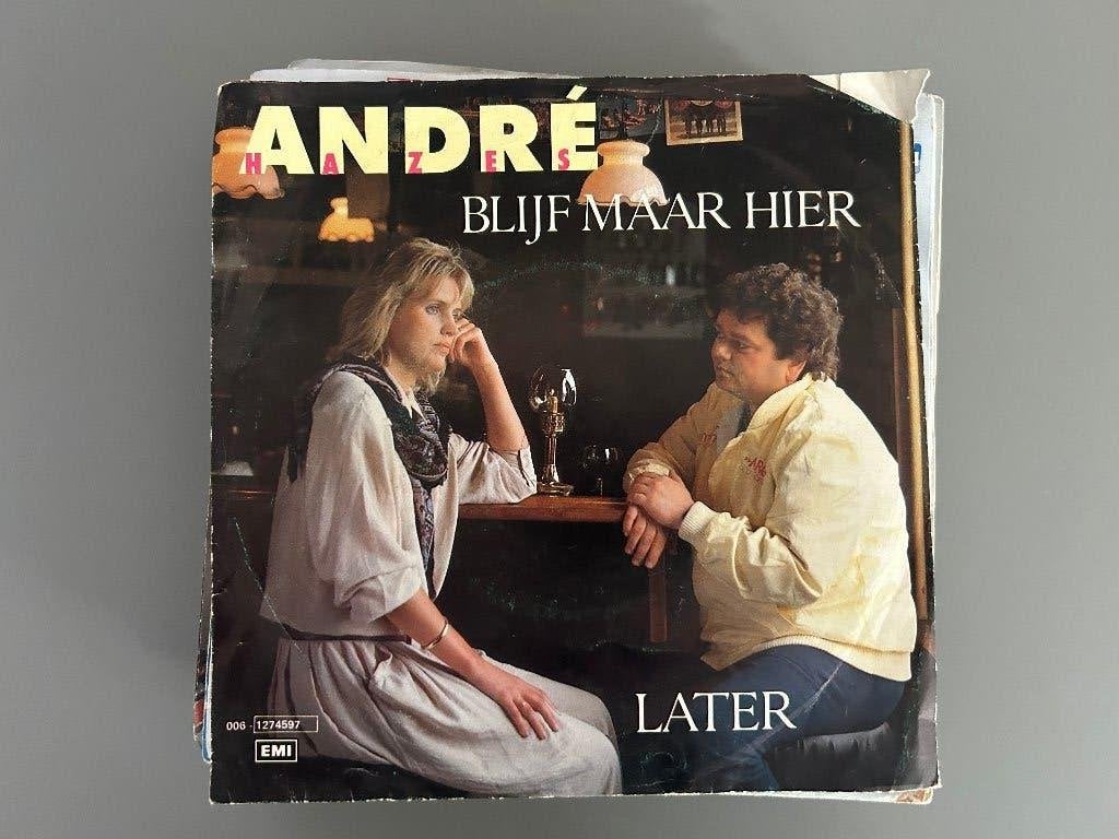 Andre Hazes - Blijf maar hier, Cd's en Dvd's, Vinyl Singles, Ophalen of Verzenden, Zo goed als nieuw, Nederlandstalig