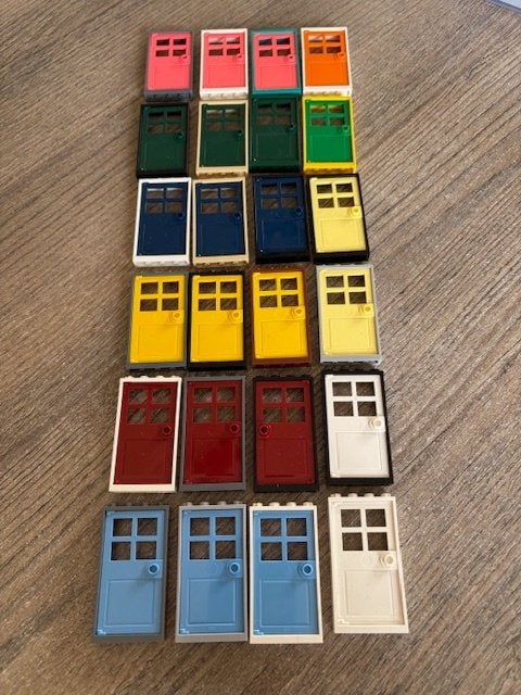 lego gekleurde deurtjes met kozijn (zie foto), Ophalen of Verzenden, Nieuw, MOC (eigen creatie), Lego