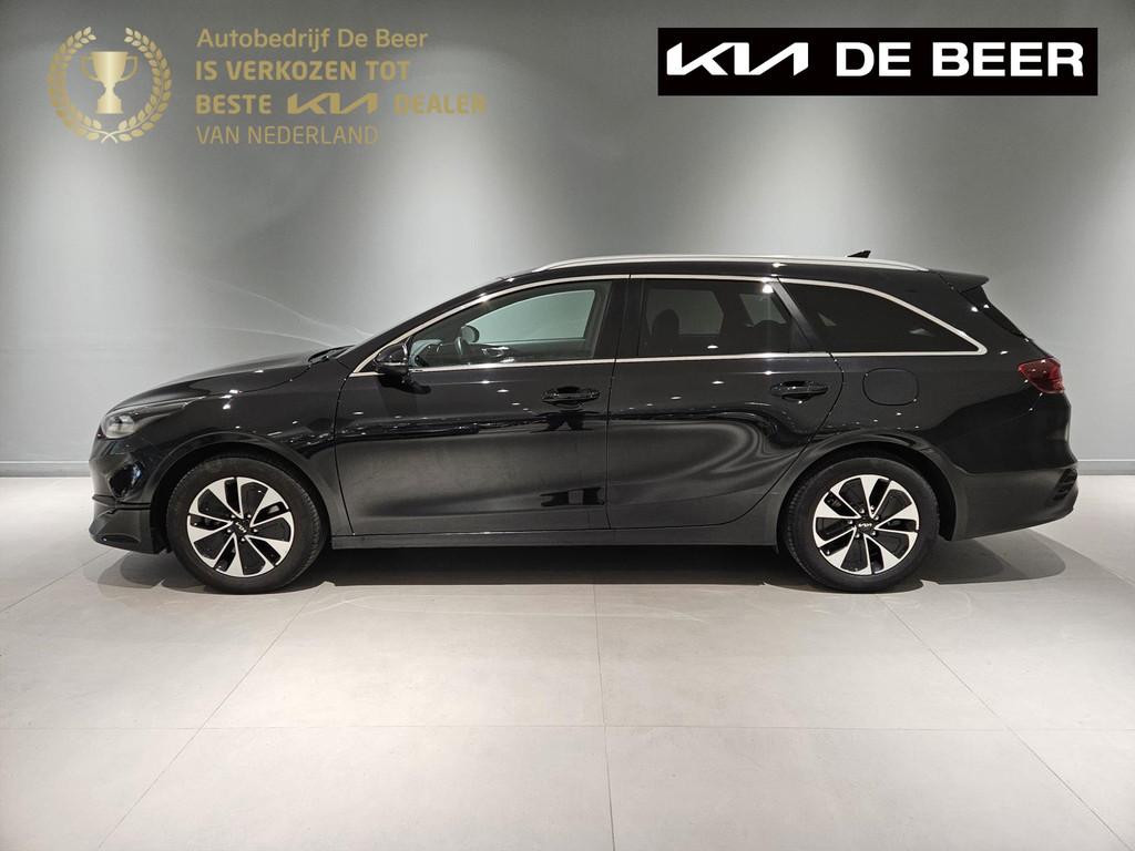 Kia Ceed Sw 1.0 T-GDi 100pk Design Edition Navi/ Clima/ crui, Voorwielaandrijving, Gebruikt, Leder en Stof, Zwart
