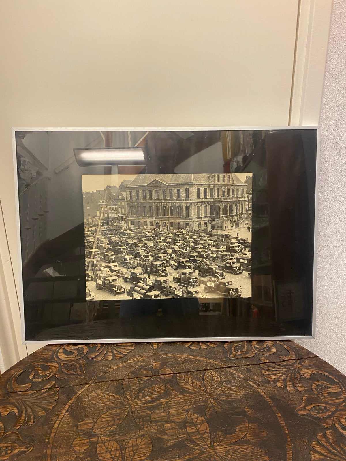 Grote foto Maastricht Markt Stadhuis, jaren '20 metaalbouw, Gebruikt, Foto, Ophalen of Verzenden, Gebouw