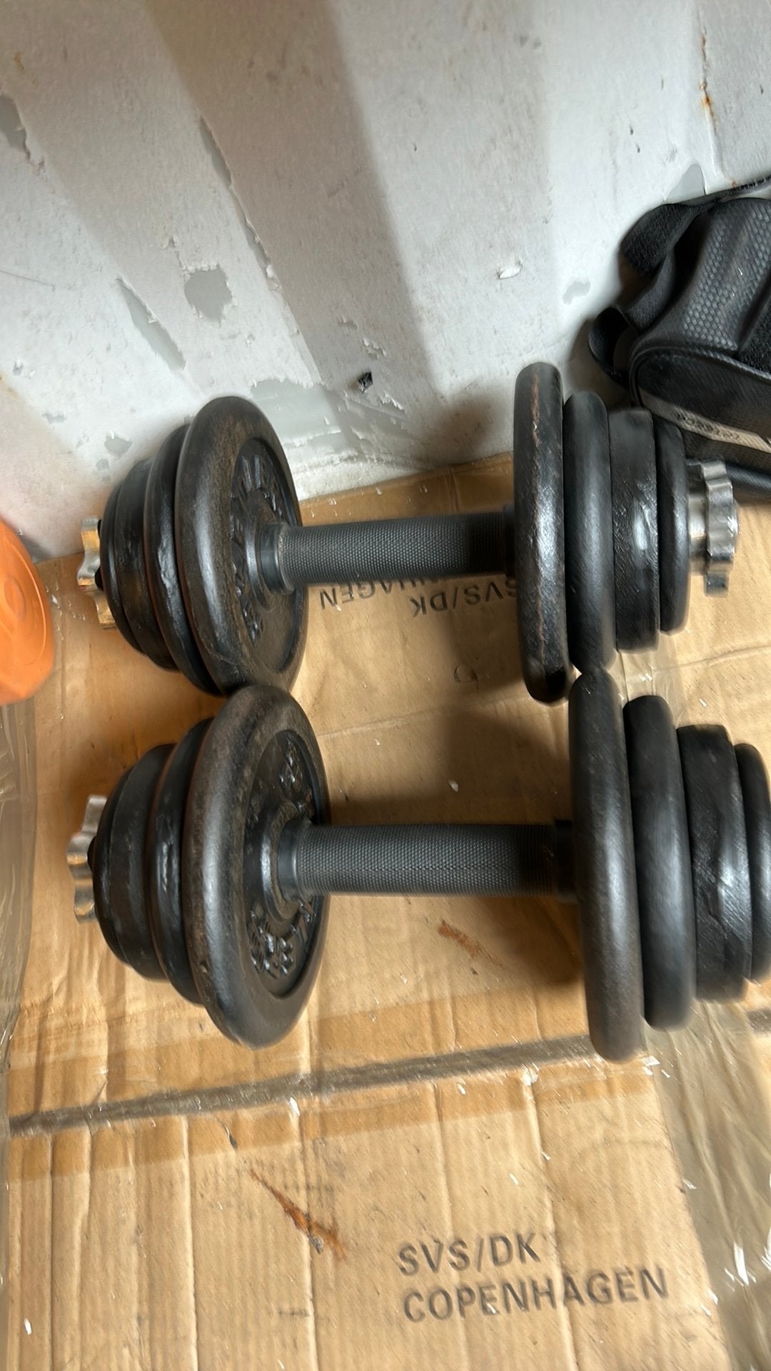 2 mooie dumbells 16kg per stuk 30mm, Ophalen, Zo goed als nieuw, Dumbbell