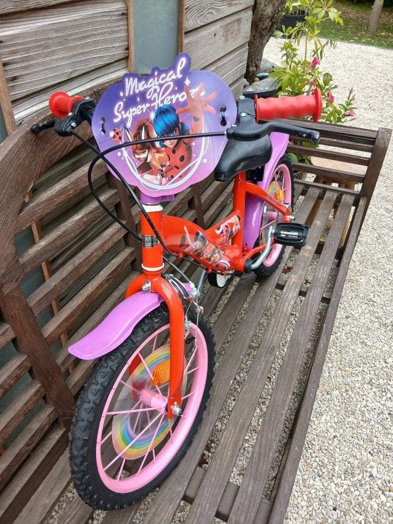 Meisjefiets 16" Lady Bug, Fietsen en Brommers, Ophalen, Zo goed als nieuw, 16 inch, Handrem