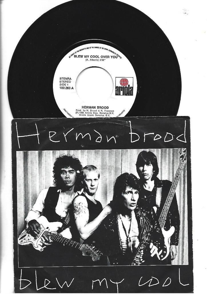 HERMAN BROOD SINGLE 7" BLEW MY COOL OVER YOU  1980, 7 inch, Single, Ophalen of Verzenden, Zo goed als nieuw