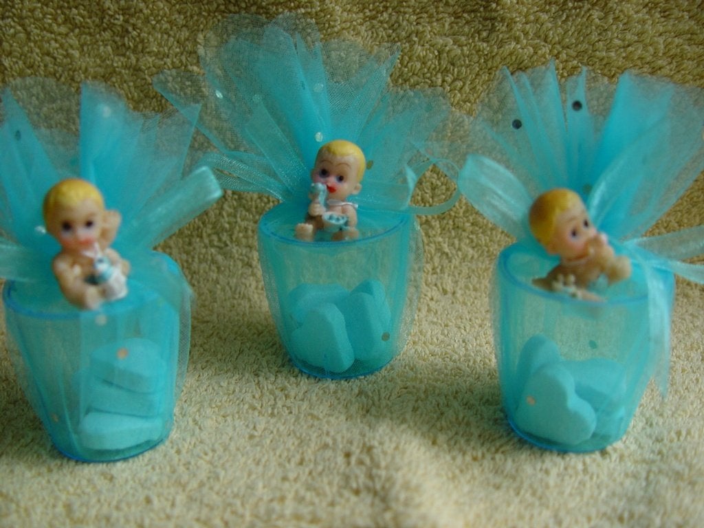 geboorte bedankjes, blauw, Kinderen en Baby's, Ophalen of Verzenden, Nieuw