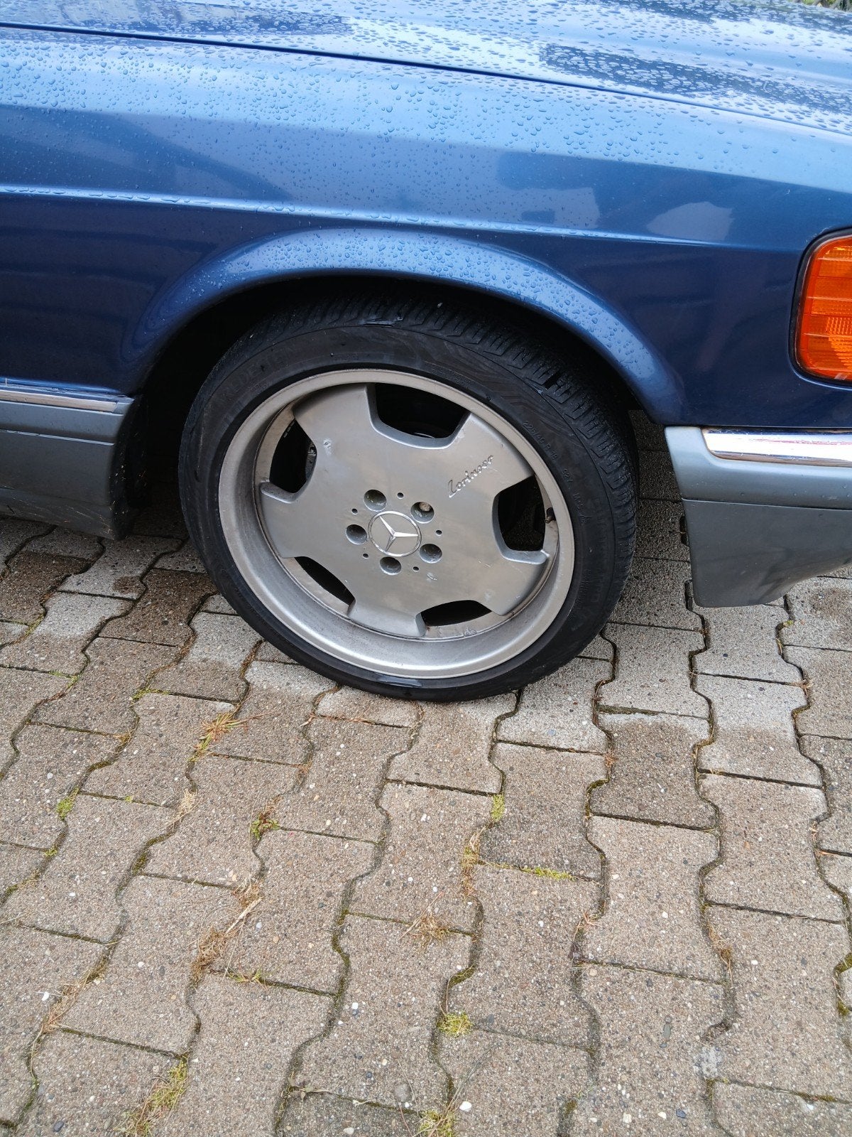 Mercedes Lorinser velgen met zomerbanden 18inch, Ophalen, 18 inch, Gebruikt, Banden en Velgen