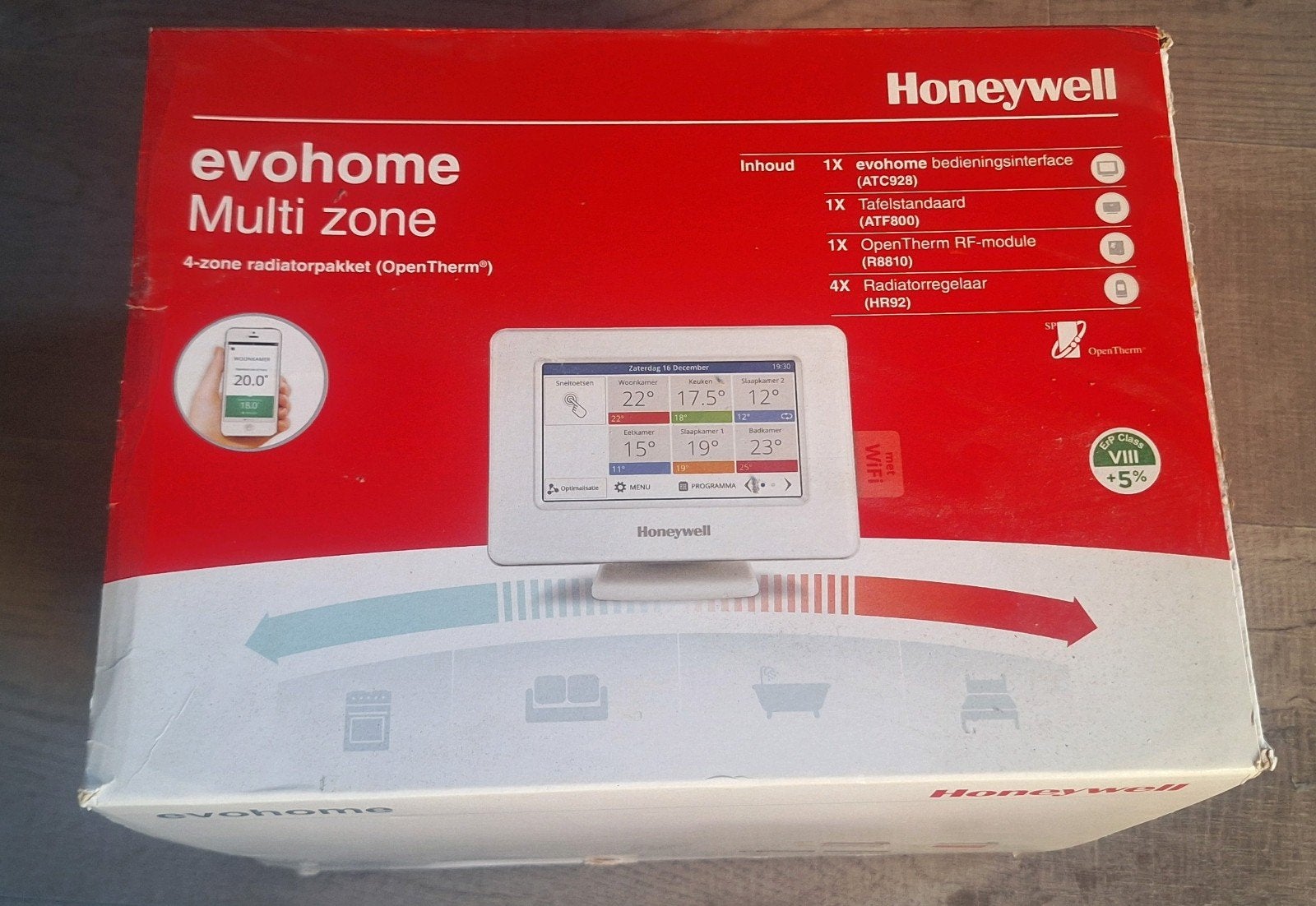 Evohome Multi Zone 4-zone radiatorpakket (OpenTherm), Ophalen of Verzenden, Slimme thermostaat, Nieuw