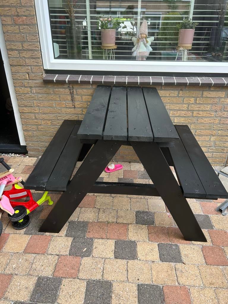 Stevige houten picknicktafel voor kinderen, Tuin en Terras, Picknicktafels, Kinderpicknicktafel, Nieuw, Ophalen of Verzenden, Rechthoekig