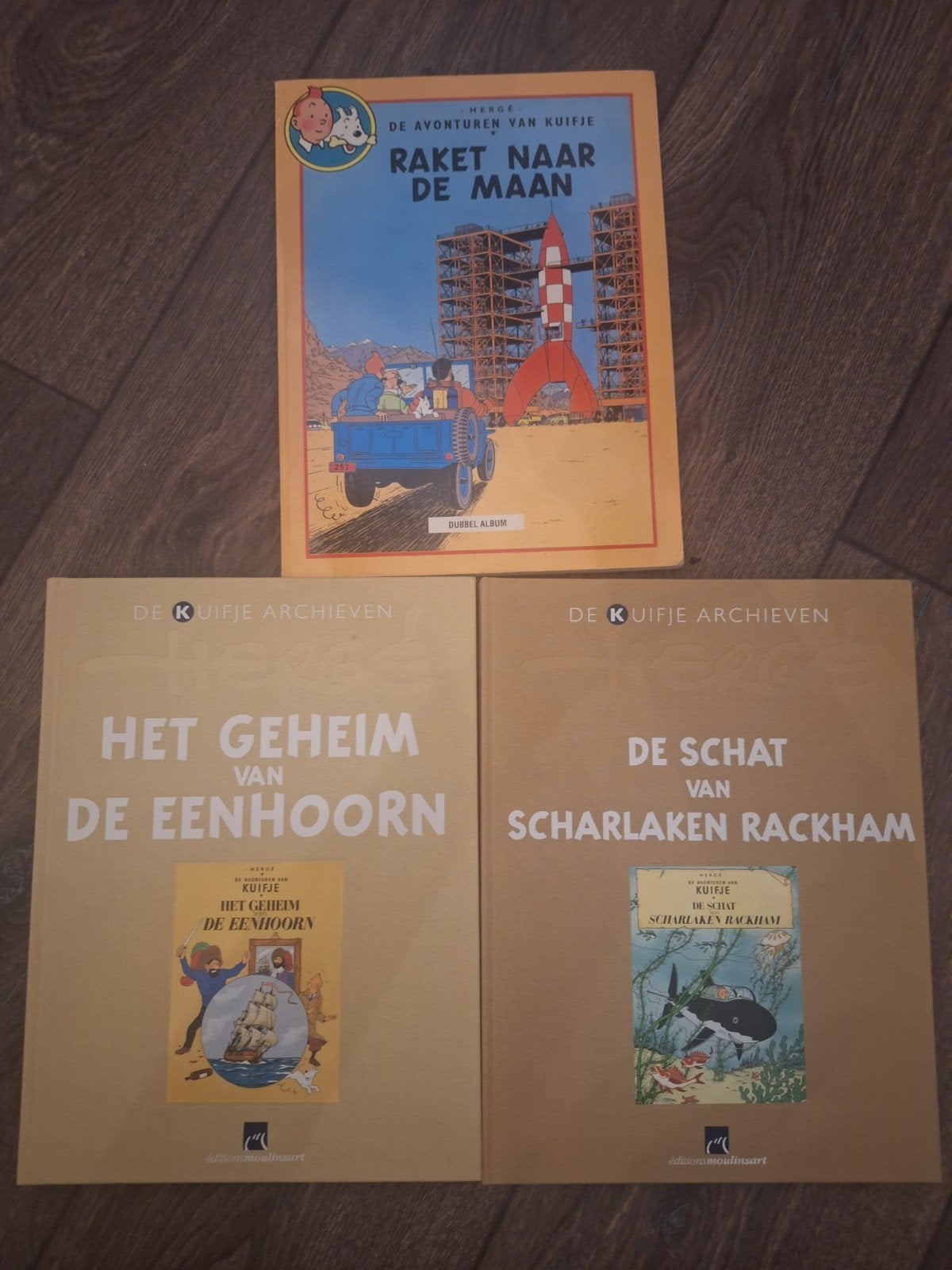 Kavel van 3 Kuifje albums, Boeken, Stripboeken, Meerdere stripboeken, Ophalen of Verzenden, Gelezen