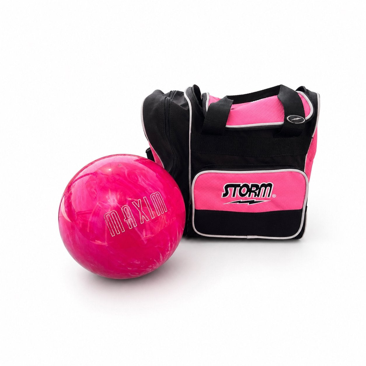 Maxim Ebonite Hot Pink Bowlingbal met Storm Tas, Ophalen of Verzenden, Gebruikt