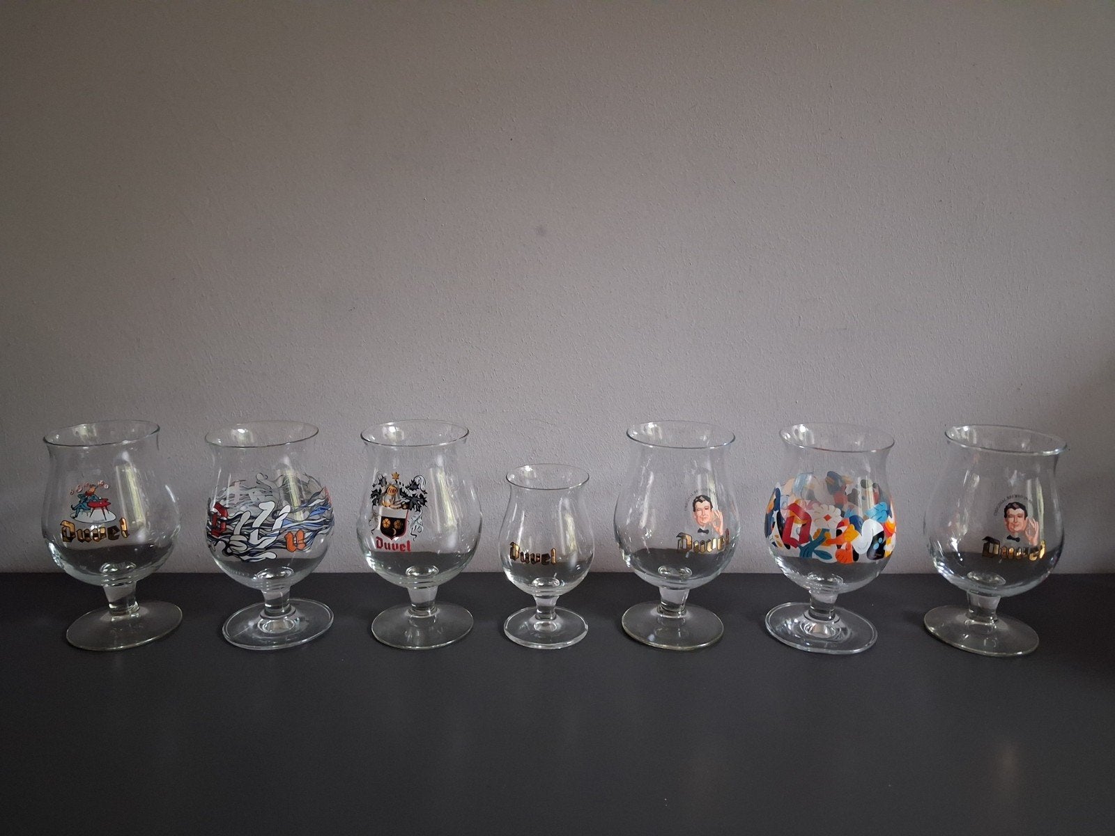 duvel bierglazen bierglas jaarglas, Ophalen of Verzenden, Zo goed als nieuw, Bierglas