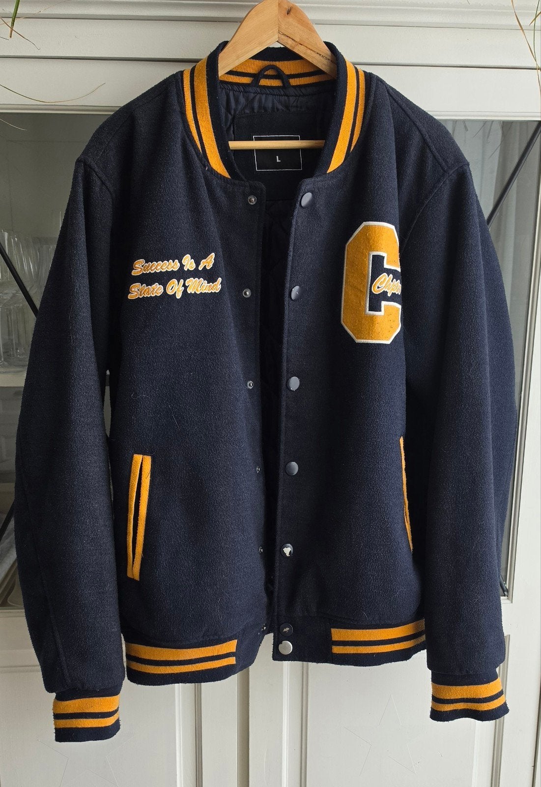 Varsity/college jacket/jas merk Chapter maat L/XL, Blauw, Chapter, Overige maten, Ophalen of Verzenden