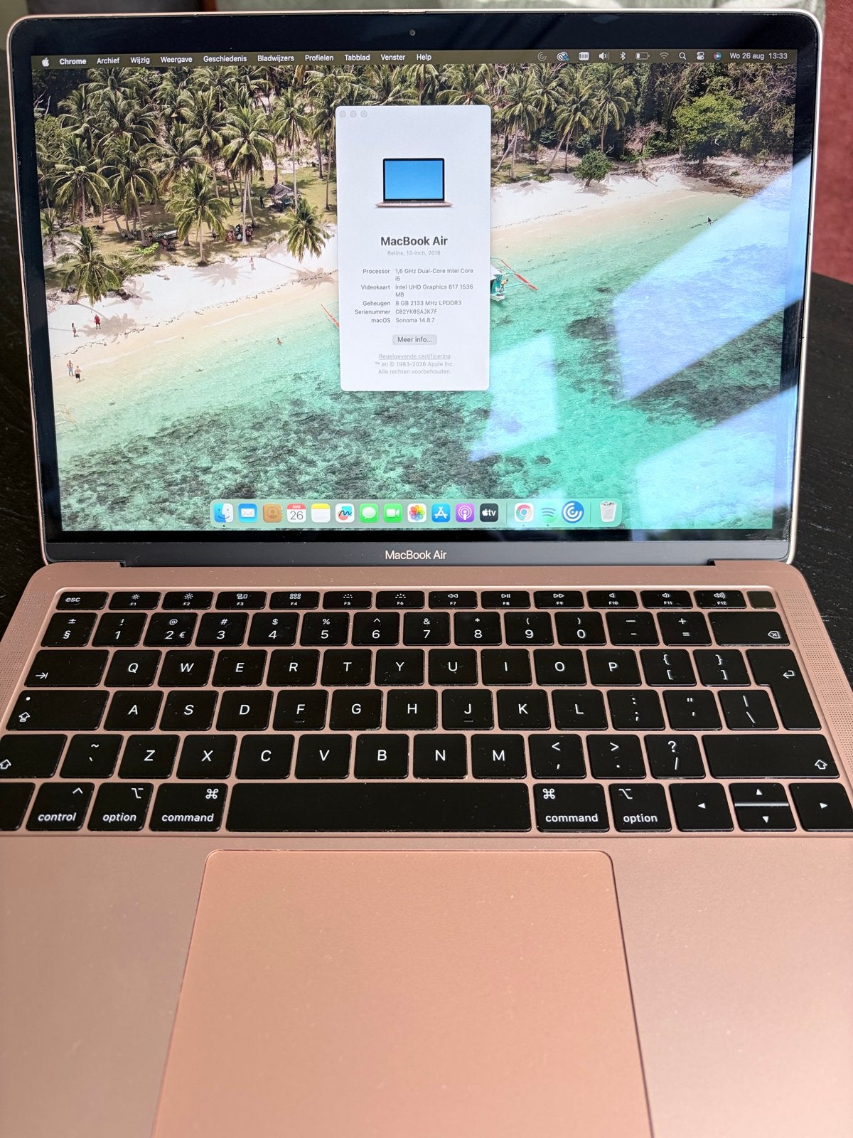 MacBook Air 13” 2018 – Rosé Goud – 128GB, 256 GB, Qwerty, 8 GB, 13 inch