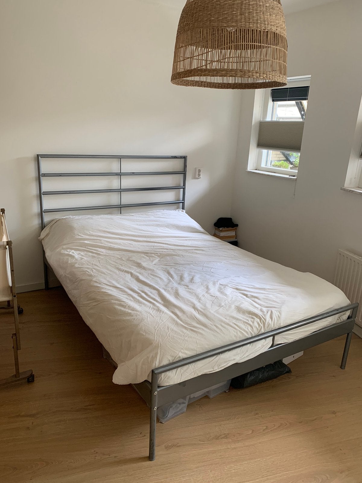 GRATIS 140x200 Bed HEIMDAL IKEA, Ophalen, Wit, Tweepersoons, 140 cm