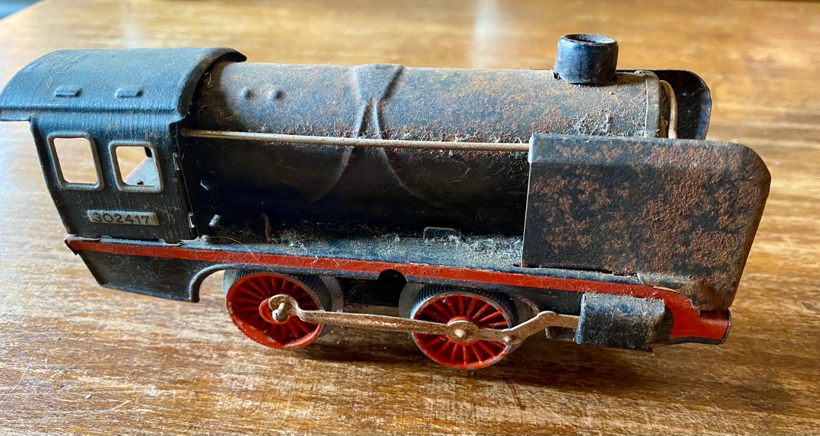 Vintage West-Germany blikken speelgoed trein jaren 50, Hobby en Vrije tijd, Overige merken, Gebruikt, Locomotief, Verzenden