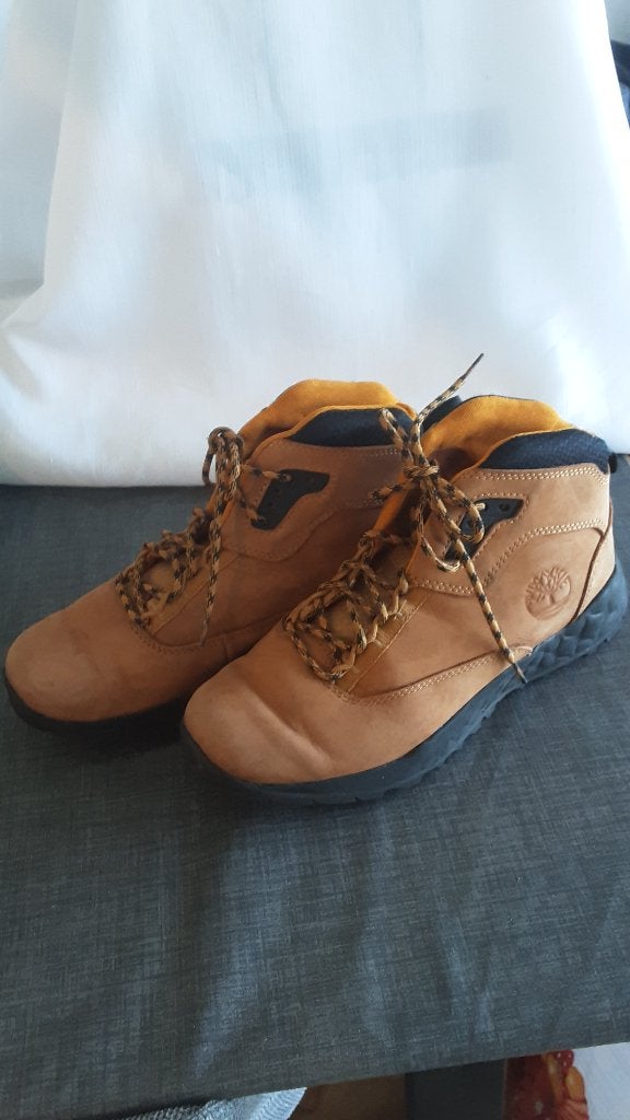 TIMBERLAND wandelschoenen, geel, Kleding | Dames, Geel, Timberland, Gedragen, Wandelschoenen