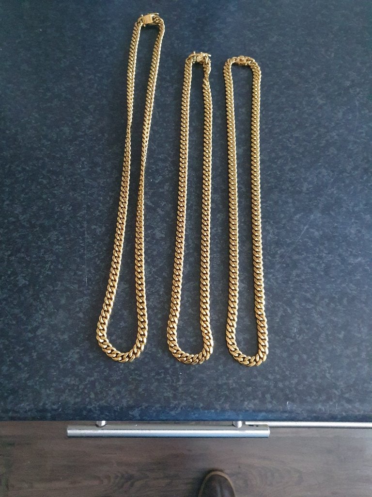 3 x gouden ketting gekeurd 18 kr dikke laag micro goud, Sieraden, Tassen en Uiterlijk, Kettingen, Verzenden, Nieuw, Goud, Overige materialen