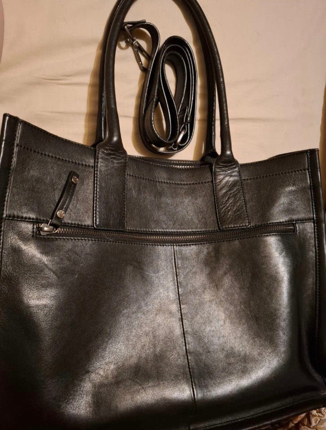 Laptoptas/shopper van Berba, echt leer, Ophalen of Verzenden, Nieuw, Zwart, Shopper